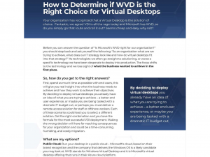 How to Determine if WVD is the Right Choice for Virtual Desktops