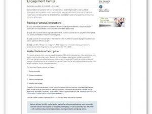 2020 Gartner Magic Quadrant CRM for Customer Engagement Center