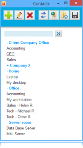 AeroAdmin main window-screnshoot -contact-book