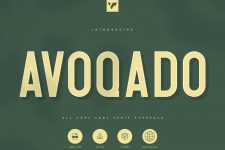 Giveaway Font > Display : Avoqado – All Caps Sans Typeface