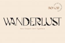 Giveaway :Fonts > Serif – Wanderlust Serif Font