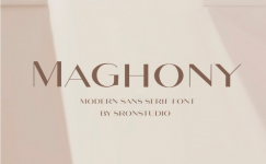 Get Free – Fonts > Sans Serif : Maghony – Modern Sans Serif Font – By Sronstudio